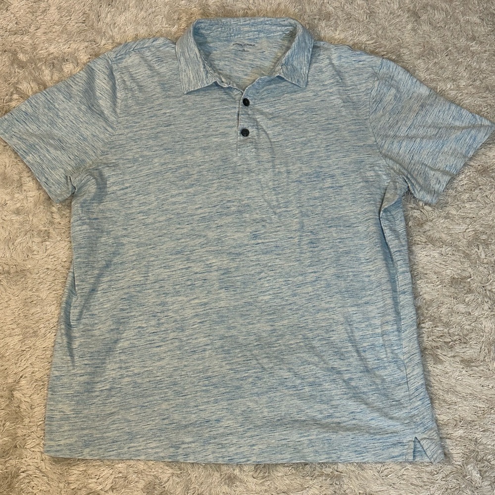 Banana Republic 100% Cotton Men's Light Blue Polo Shirt